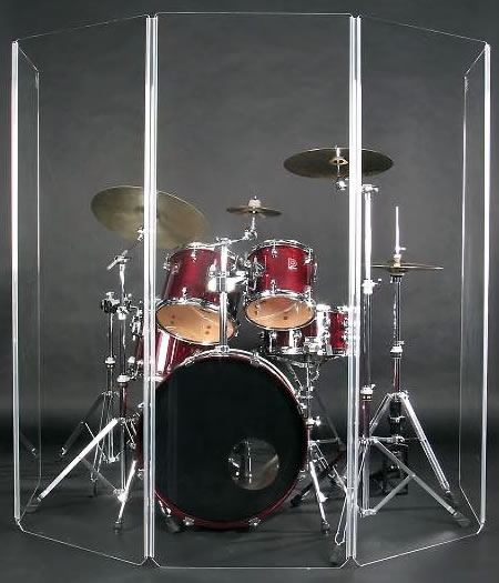 perspex acrylic drum kit screens